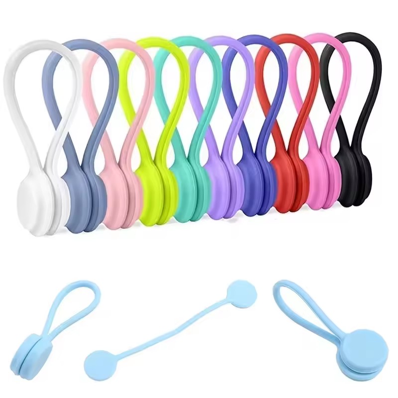 Gear Tie Reusable - Siliconen magnetische kabelbinders Siliconen managementbinders Magnetische