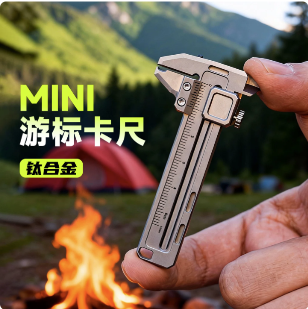 Edc Car Carry - Mini titaniumlegering schuifmaat EDC multitool verstelbare
