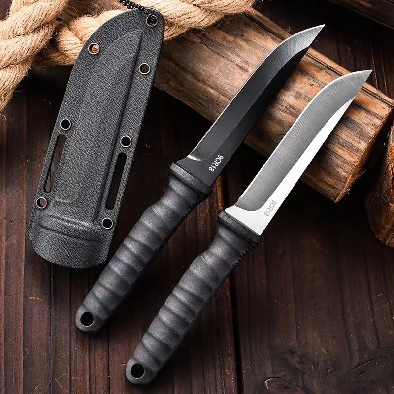Edc Pocket Carry Fixed Blade - Outdoor zakmes Campingmes Barbecue Klein recht