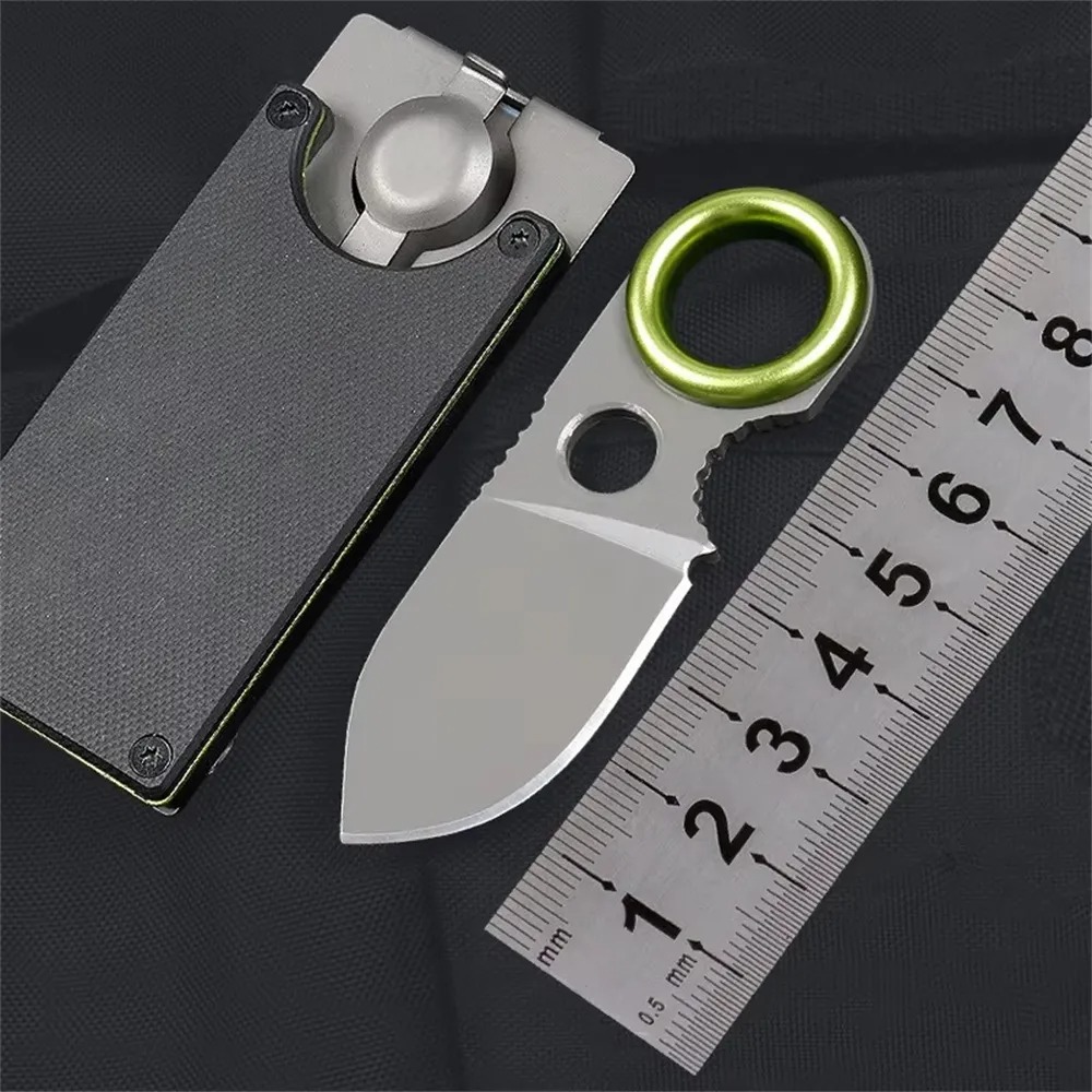 Edc Pocket Carry Fixed Blade - Mini EDC-ringmes met vast mes, roestvrijstalen
