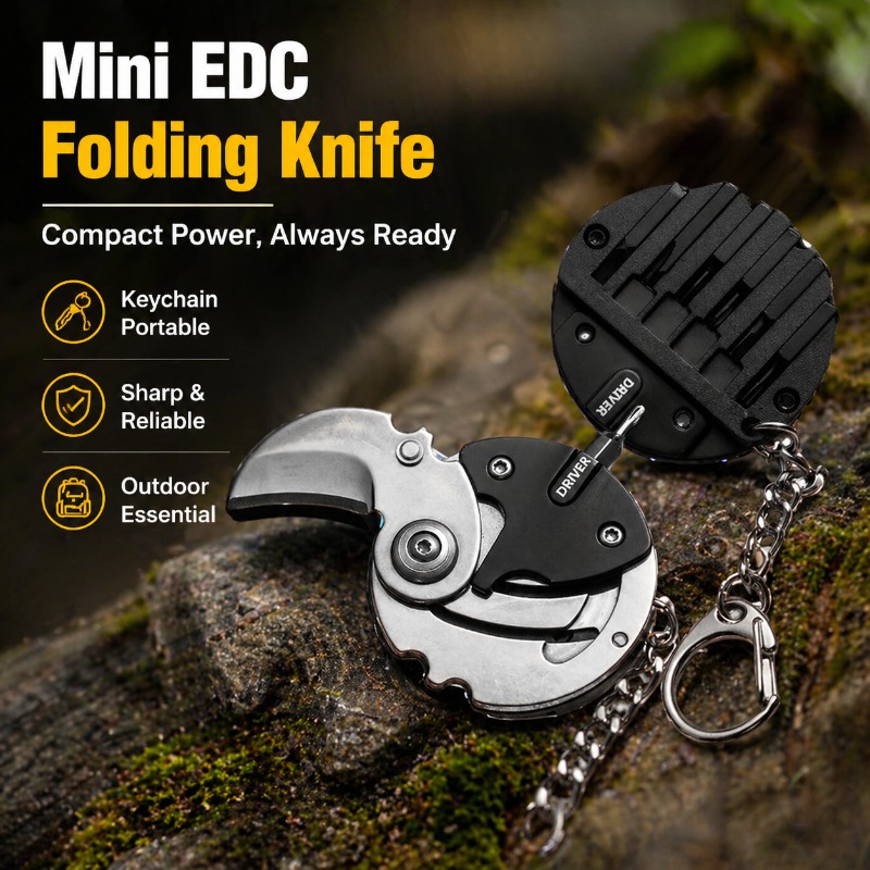 Edc Carry Coins - Coin Pocket Outdoor Vouwmes Scherp Draagbaar