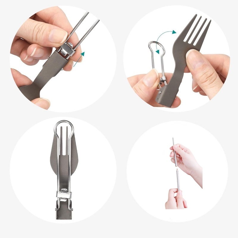 Titanium opvouwbare bestekset  - Edc Everyday Carry Knives recensie en prijs